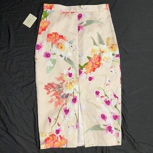 New Guess Marciano Orchadia Floral Pencil Skirt 6 M